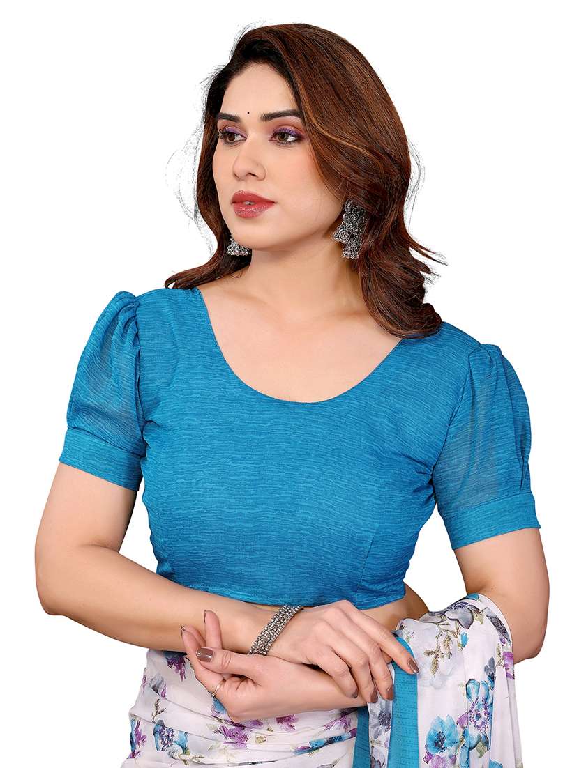 women printed casual wear saree with blouse - 22384753 -  Standard Image - 4