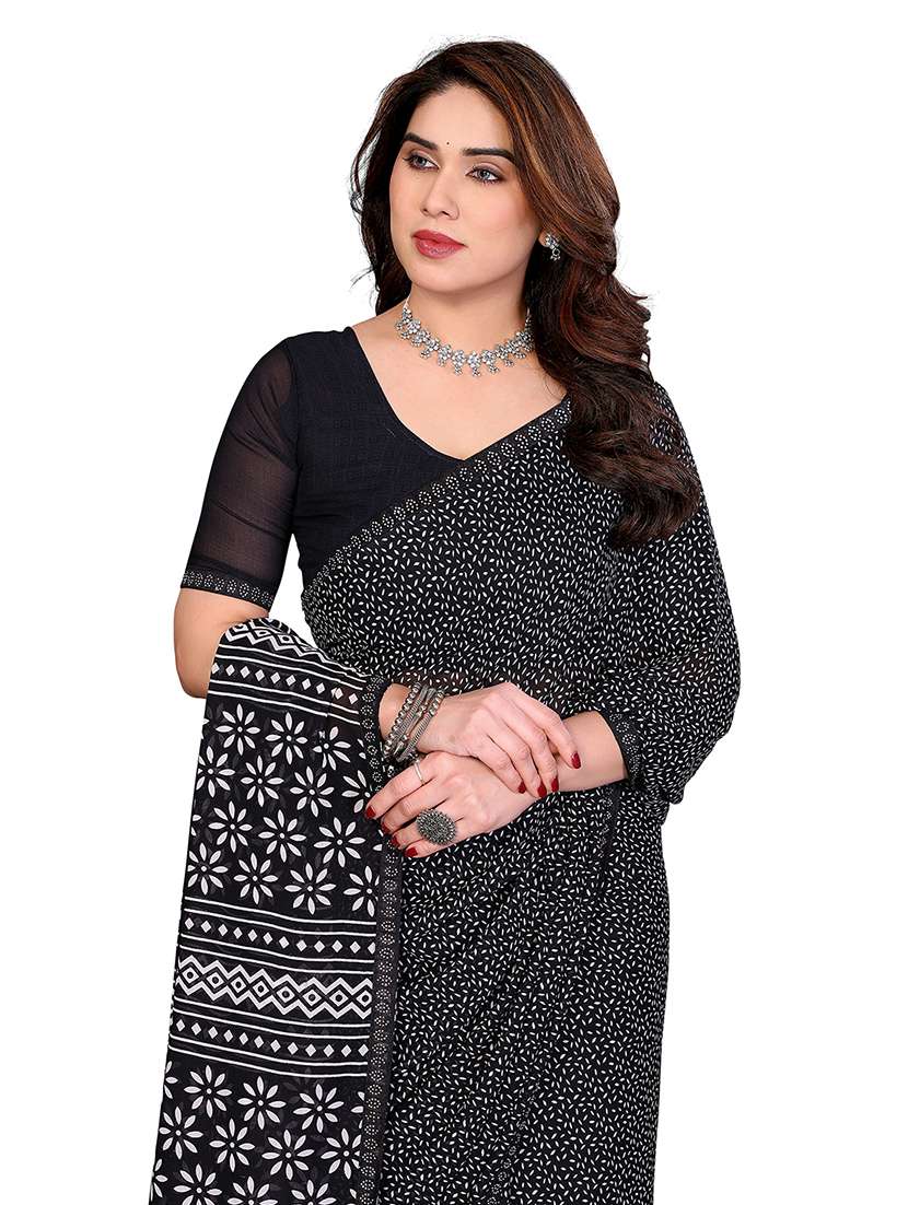 women printed casual wear saree with blouse - 22384806 -  Standard Image - 1