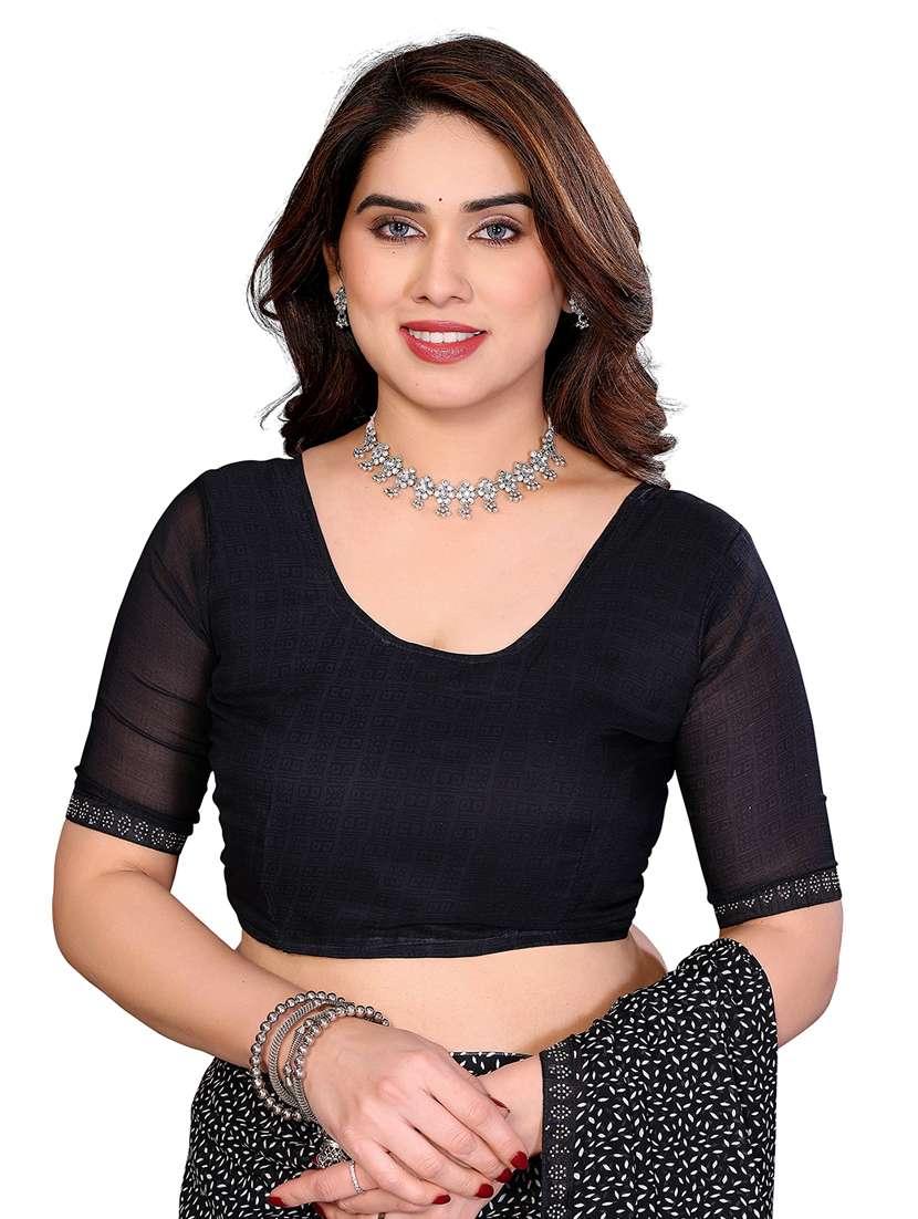 women printed casual wear saree with blouse - 22384806 -  Standard Image - 4