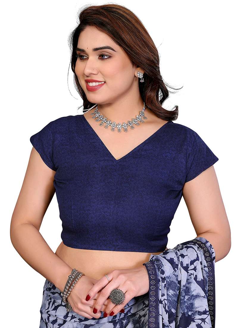 women printed casual wear saree with blouse - 22384809 -  Standard Image - 4