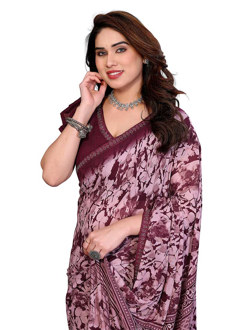 women printed casual wear saree with blouse - 22384811 -  Standard Image - 1