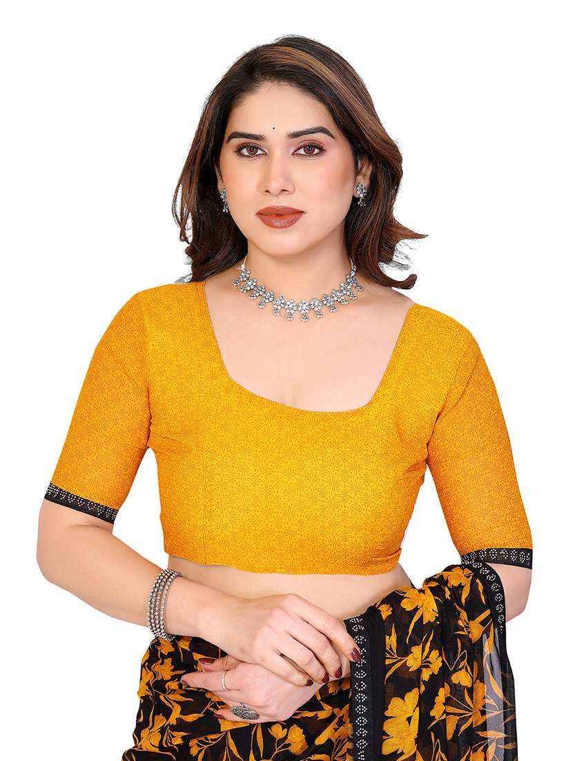 women printed casual wear saree with blouse - 22384823 -  Standard Image - 4