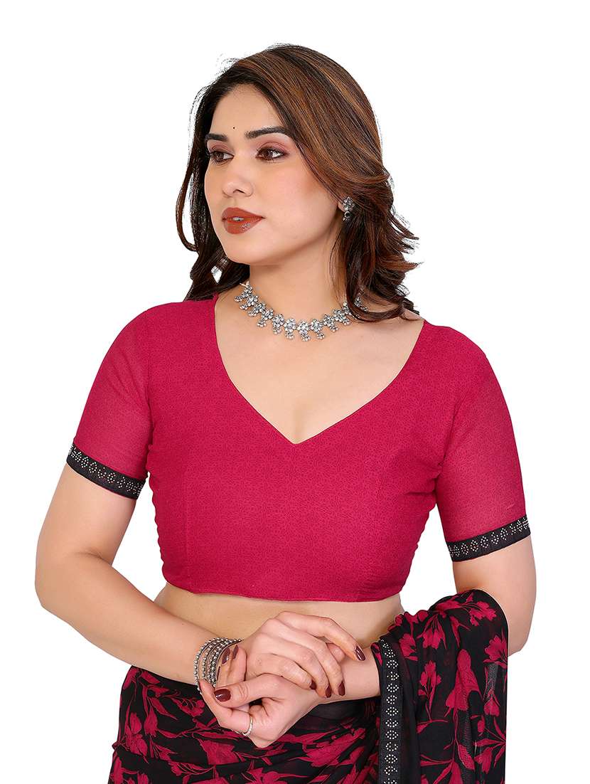 women printed casual wear saree with blouse - 22384824 -  Standard Image - 4