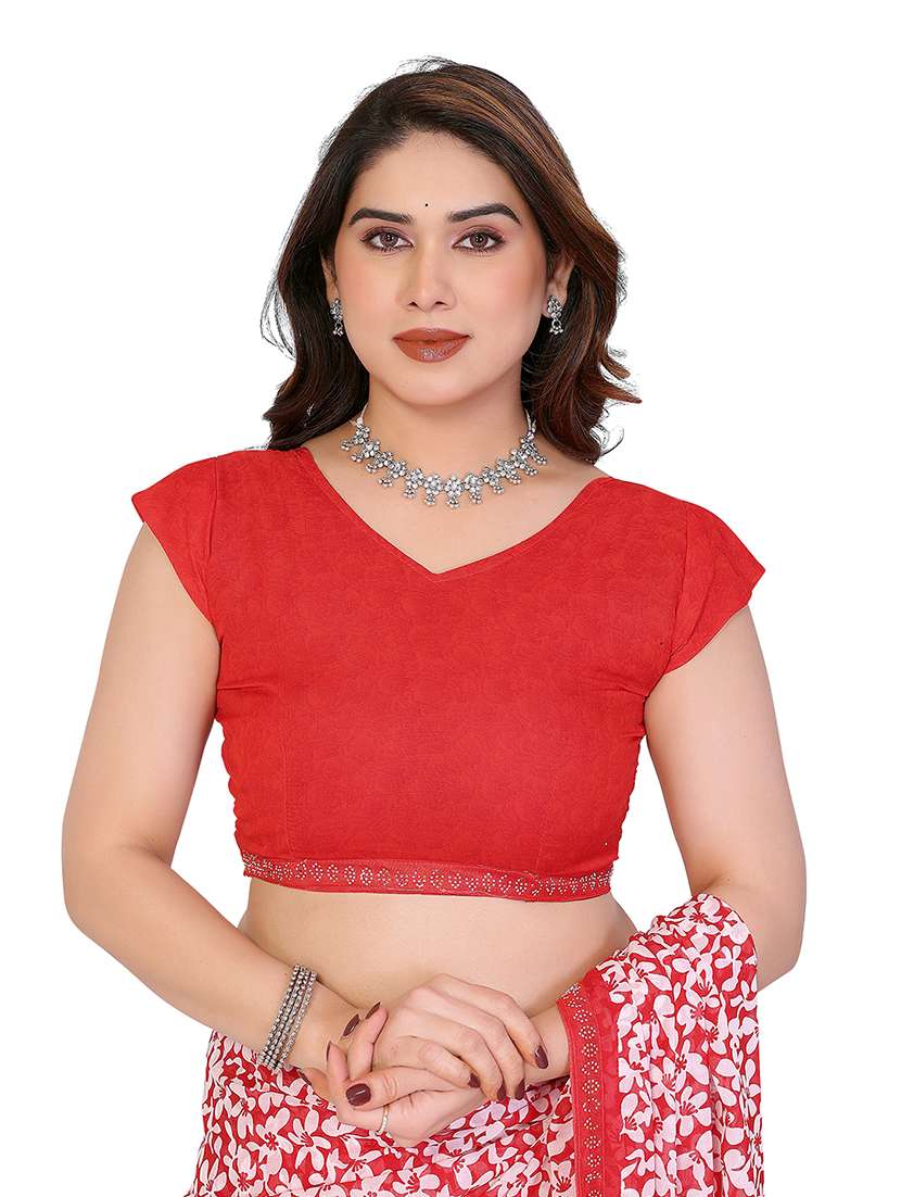 women printed casual wear saree with blouse - 22384827 -  Standard Image - 4