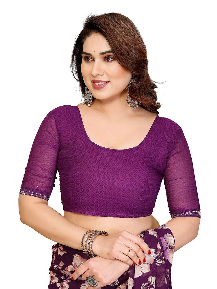 women printed casual wear saree with blouse - 22384833 -  Standard Image - 4