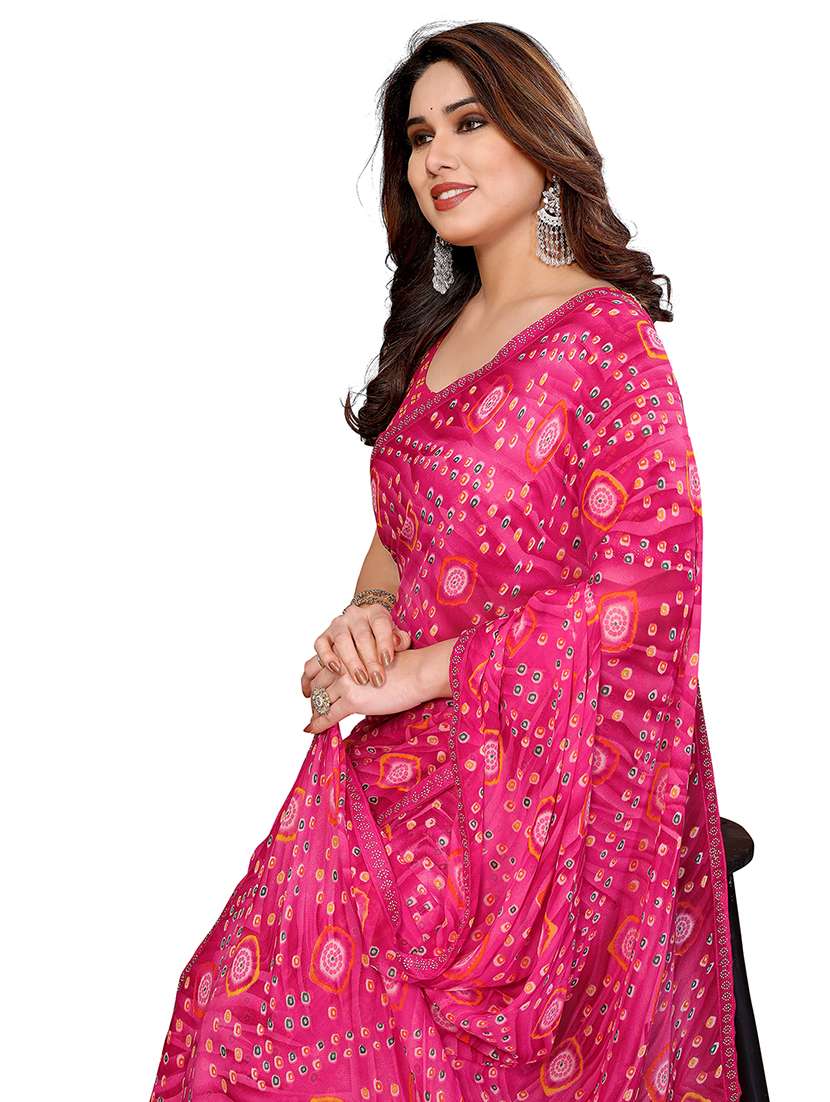 women printed casual wear saree with blouse - 22384841 -  Standard Image - 1