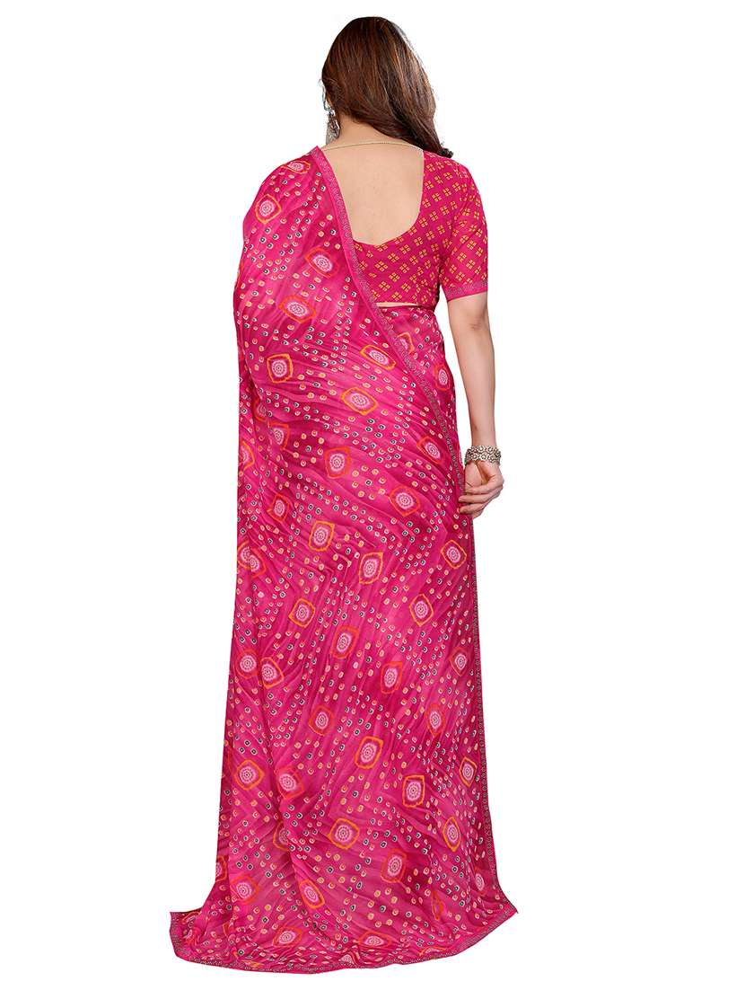 women printed casual wear saree with blouse - 22384841 -  Standard Image - 4