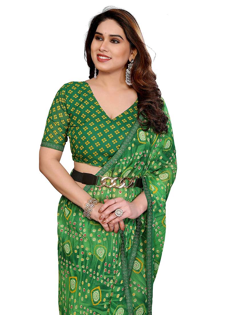 women printed casual wear saree with blouse - 22384842 -  Standard Image - 1