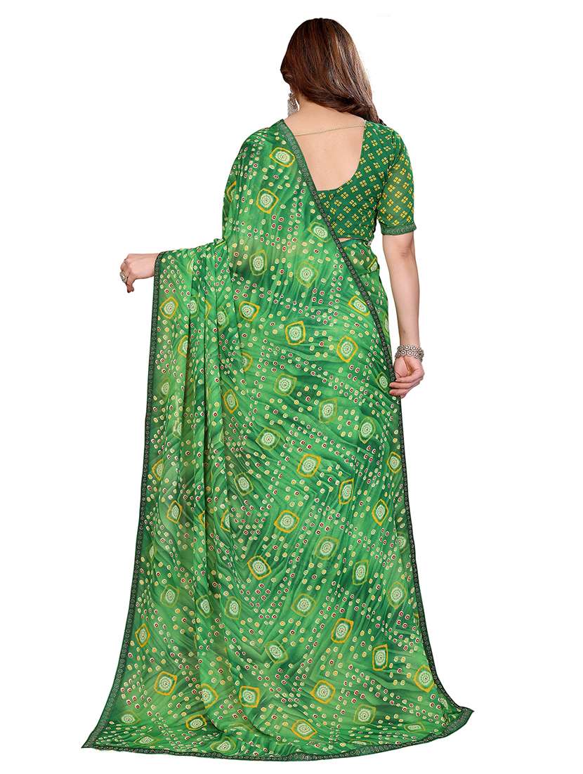 women printed casual wear saree with blouse - 22384842 -  Standard Image - 4