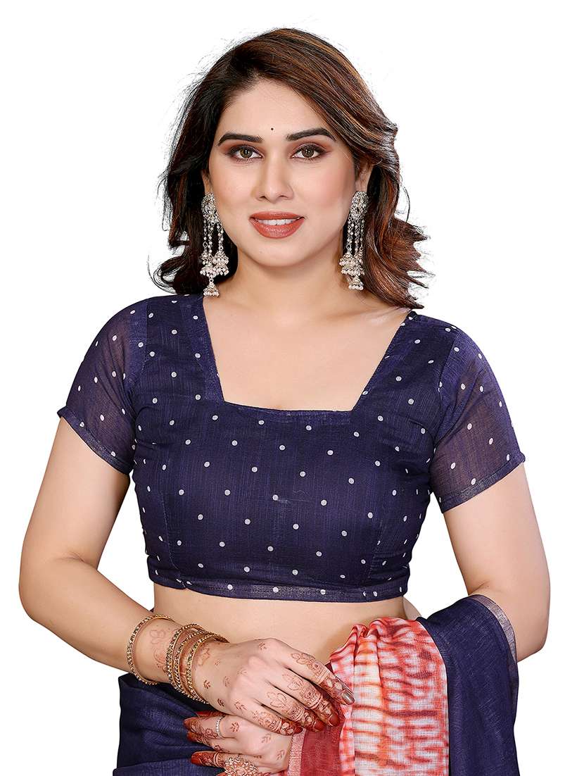 women printed casual wear saree with blouse - 22384884 -  Standard Image - 4