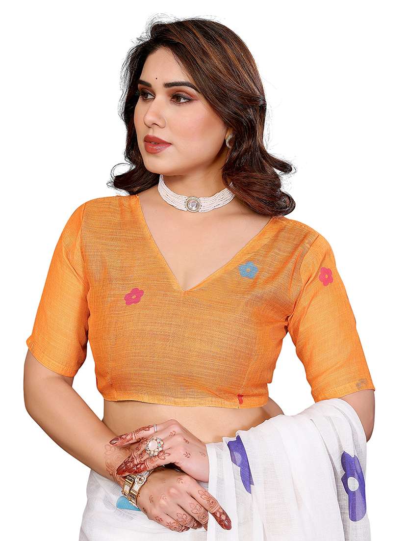 women printed casual wear saree with blouse - 22384892 -  Standard Image - 4