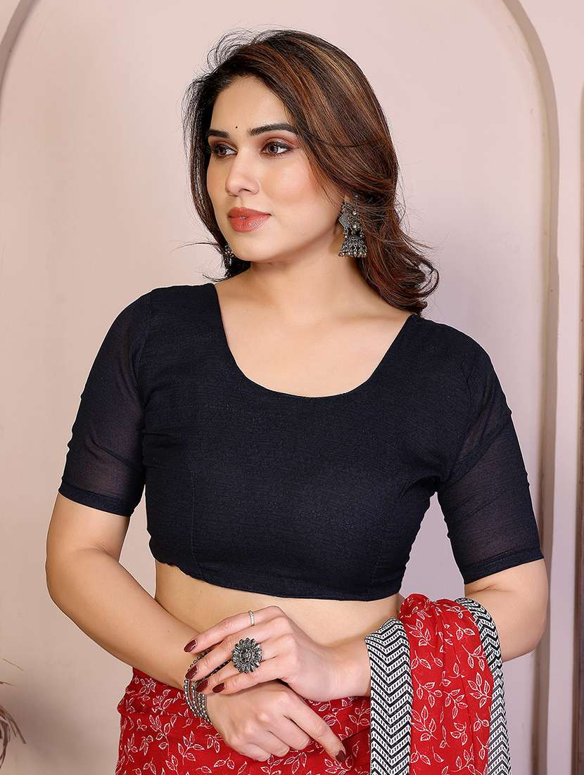women printed casual wear saree with blouse - 22384953 -  Standard Image - 4