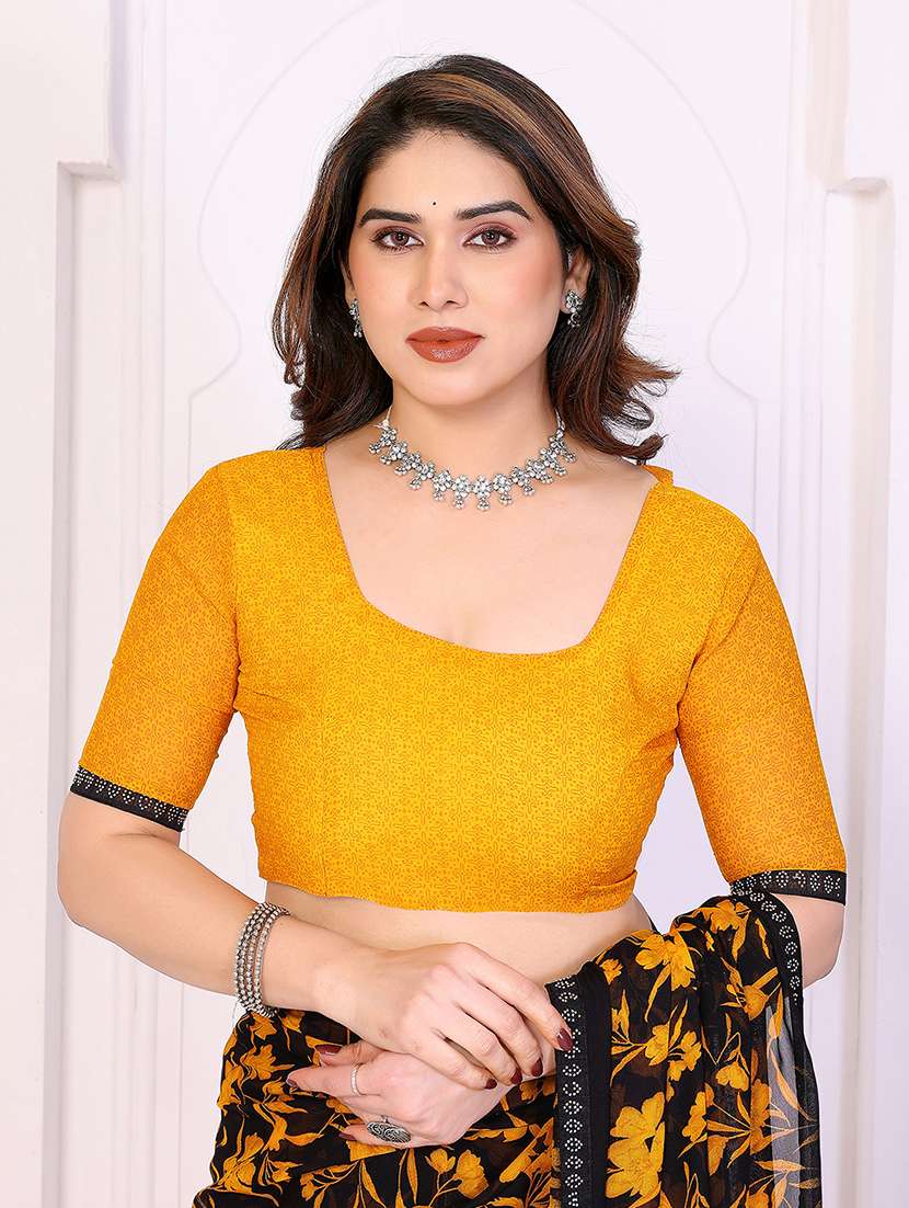 women printed casual wear saree with blouse - 22385005 -  Standard Image - 4