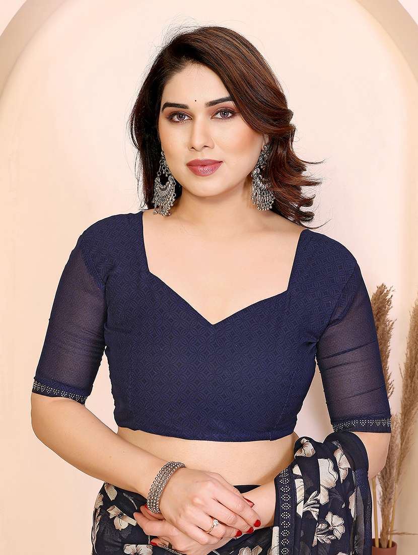 women printed casual wear saree with blouse - 22385012 -  Standard Image - 4