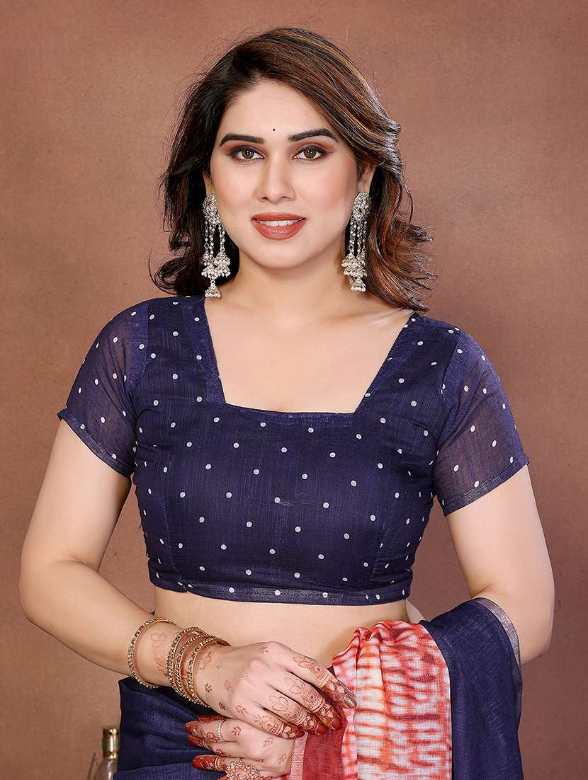 women printed casual wear saree with blouse - 22385066 -  Standard Image - 4