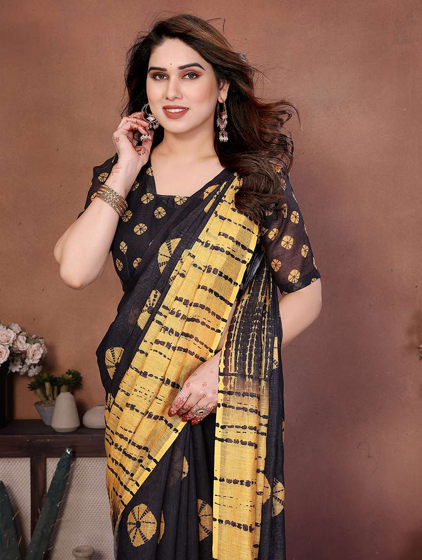 women printed casual wear saree with blouse - 22385070 -  Standard Image - 1