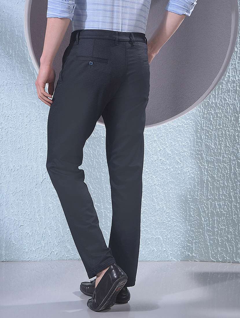 men solid mid rise chinos casual trouser - 22385081 -  Standard Image - 4