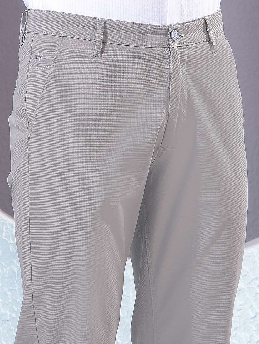 men solid mid rise chinos casual trouser - 22385082 -  Standard Image - 1