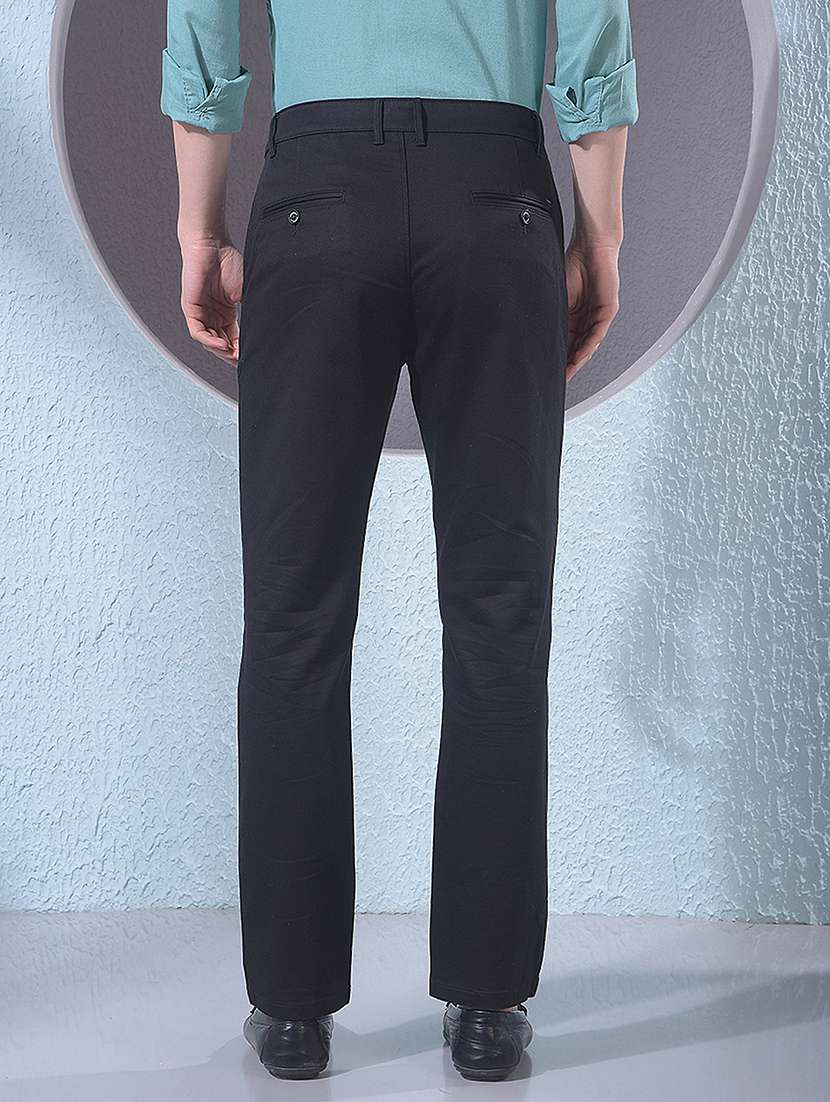 men solid mid rise chinos casual trouser - 22385105 -  Standard Image - 4