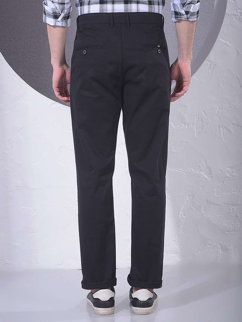 men solid mid rise chinos casual trouser - 22385111 -  Standard Image - 4