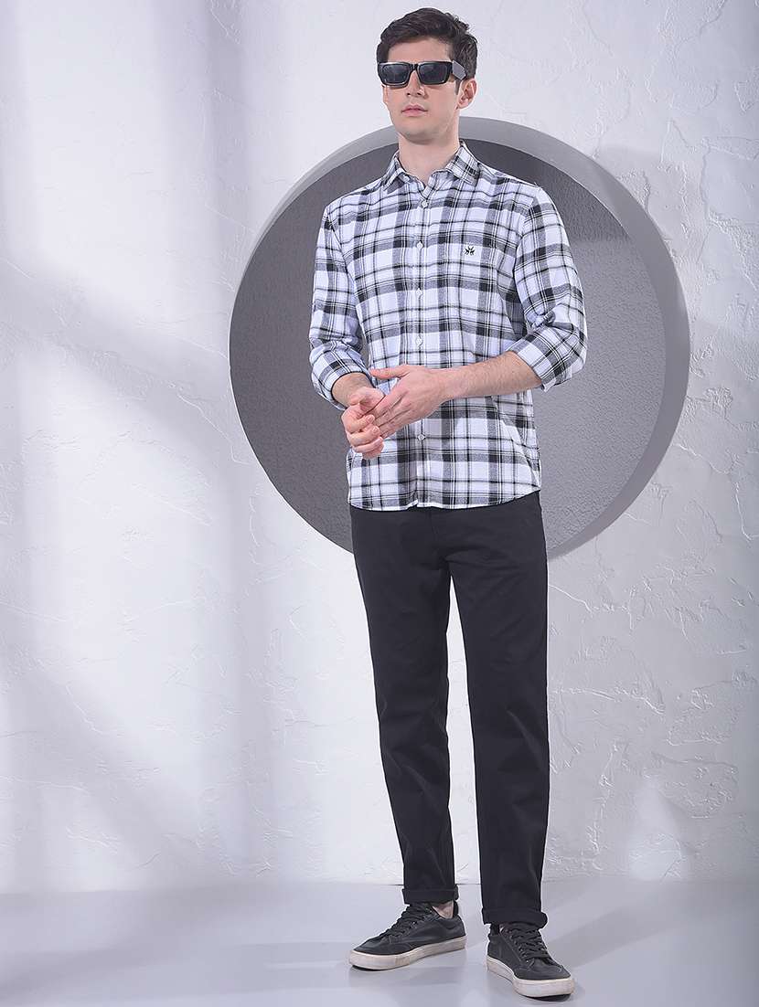men solid mid rise chinos casual trouser - 22385111 -  Standard Image - 6