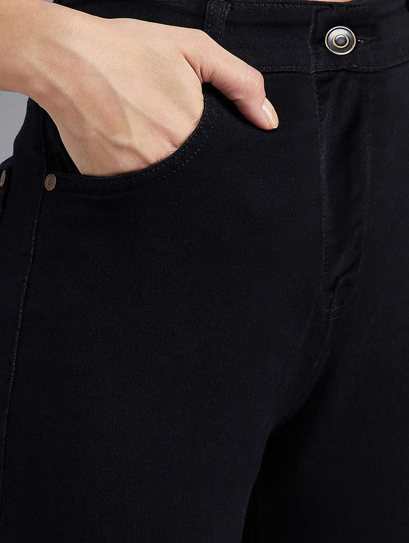 women solid high rise skinny jeans - 22385167 -  Standard Image - 1