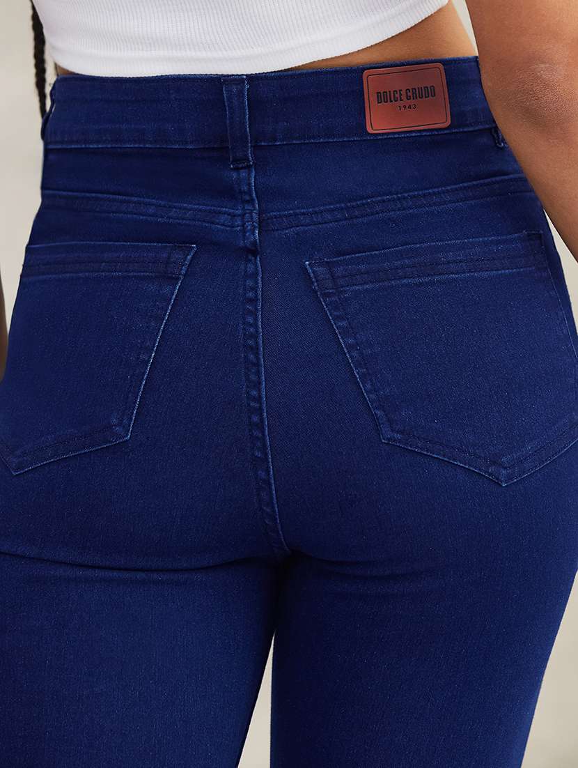 women solid high rise skinny jeans - 22385192 -  Standard Image - 1