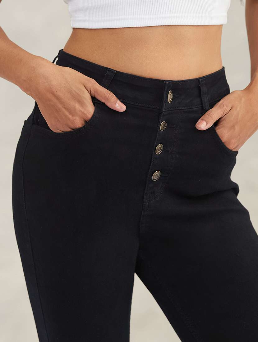 Women Solid High Rise Skinny Jeans - 22385207 -  Standard Image - 1