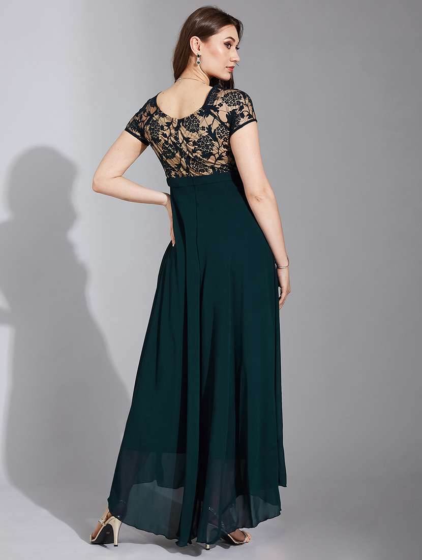 women self desigend short sleeve lace dress - 22385280 -  Standard Image - 4