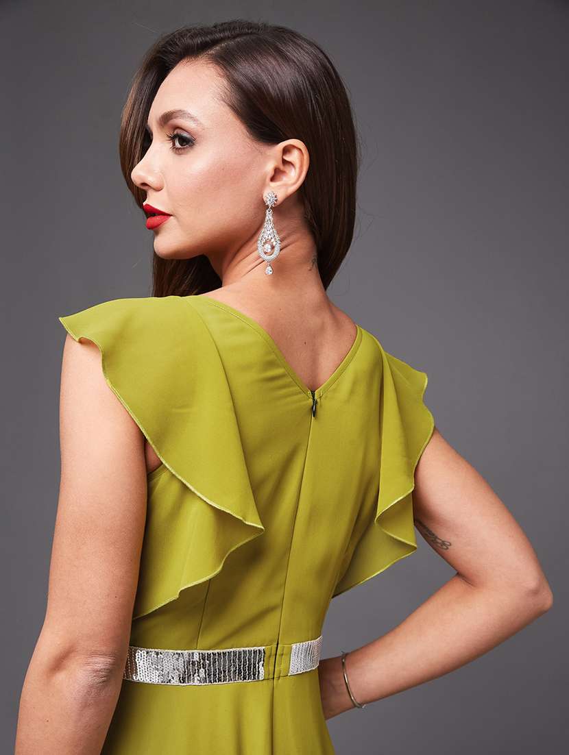 women emebllished cap sleeve fit & flare dress - 22385287 -  Standard Image - 4