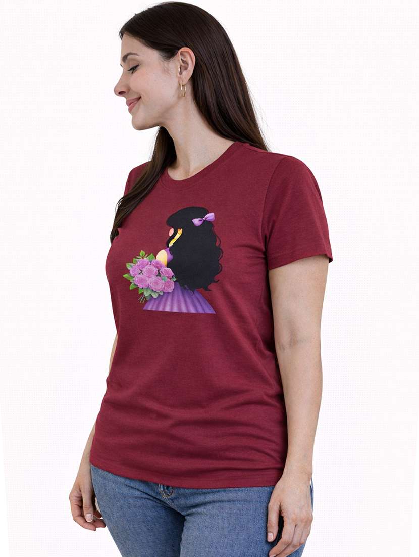 Women Printed Short Sleeve T-shirt - 22385561 -  Standard Image - 1