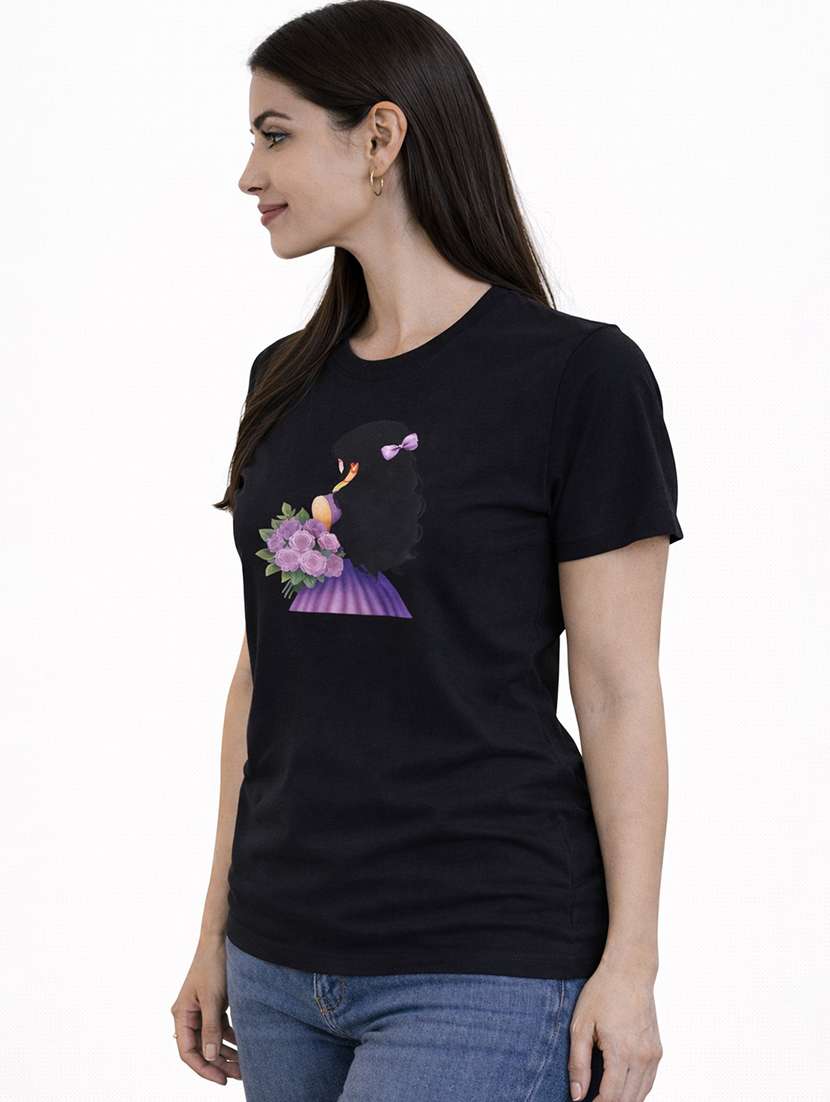 Women Printed Short Sleeve T-shirt - 22385562 -  Standard Image - 1