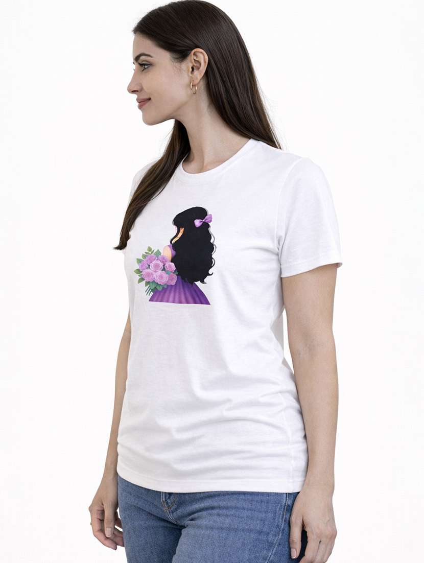 Women Printed Short Sleeve T-shirt - 22385563 -  Standard Image - 1