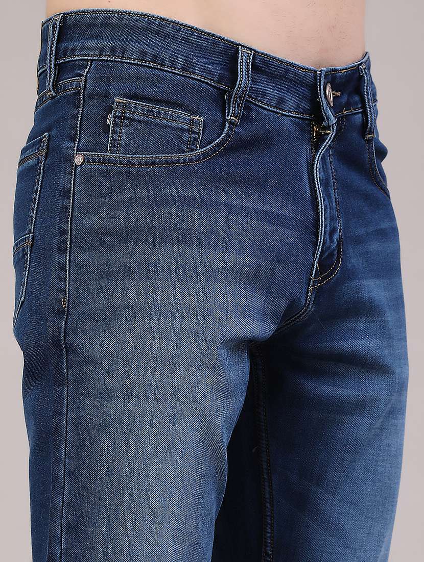 men washed mid rise slim fit jeans - 22385895 -  Standard Image - 1