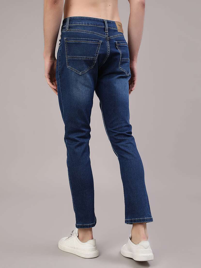 men washed mid rise slim fit jeans - 22385895 -  Standard Image - 4