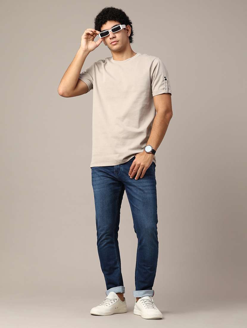 Men Washed Mid Rise Slim Fit Jeans - 22385897 -  Standard Image - 4