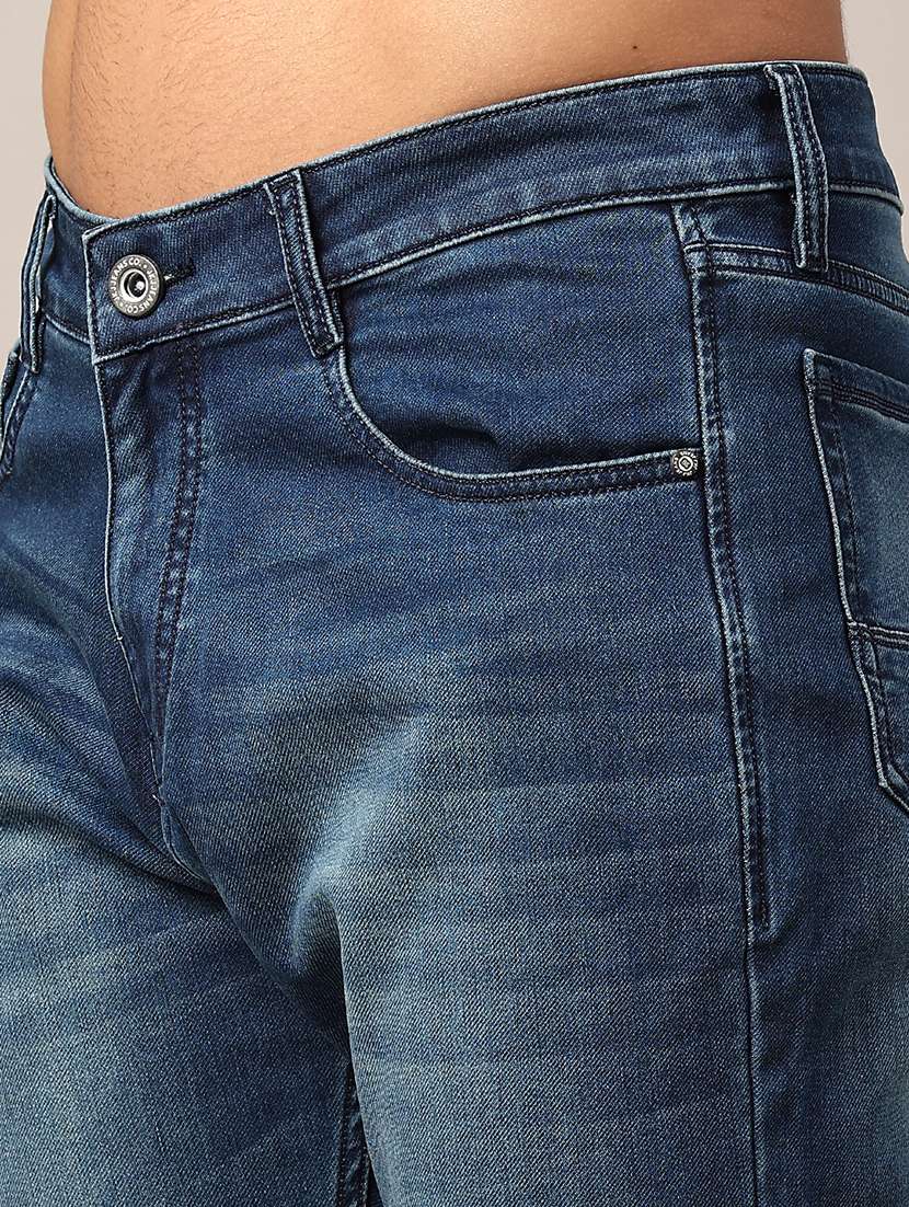 men washed mid rise slim fit jeans - 22385898 -  Standard Image - 1