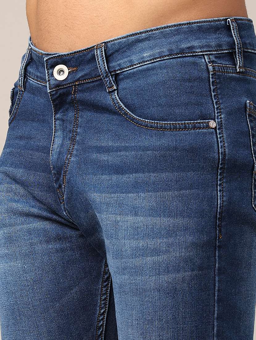 Men Washed Mid Rise Slim Fit Jeans - 22385899 -  Standard Image - 1