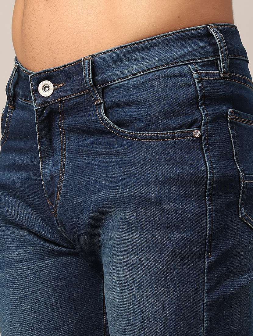 men washed mid rise slim fit jeans - 22385900 -  Standard Image - 1