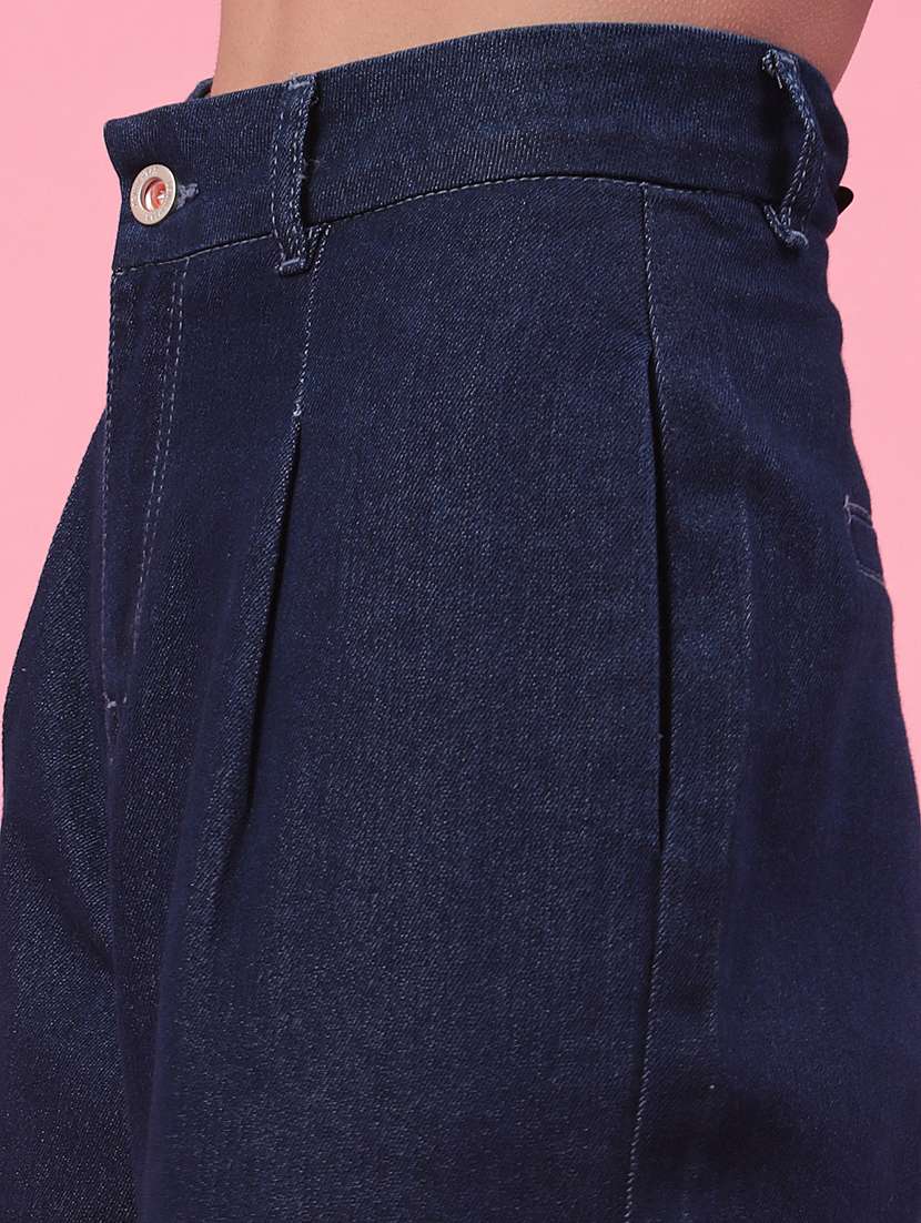 girls solid high rise wide leg jeans - 22386412 -  Standard Image - 1