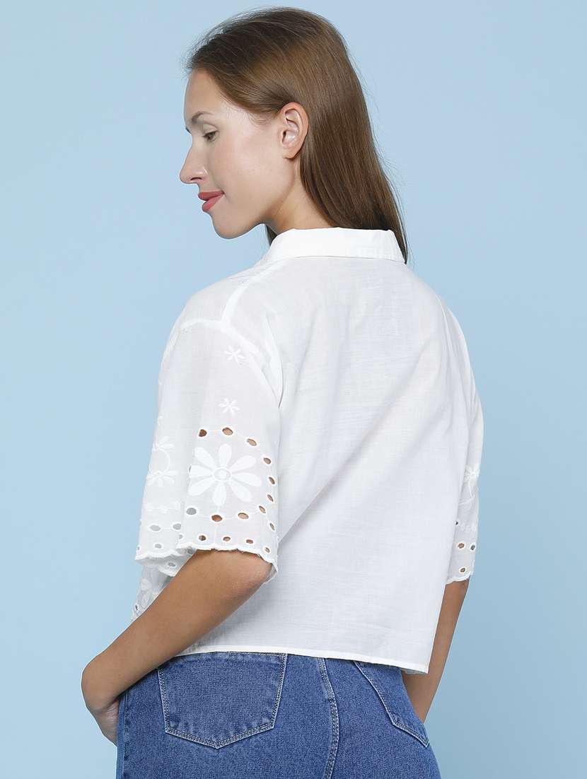women embroidered short sleeves shirt - 22386413 -  Standard Image - 4