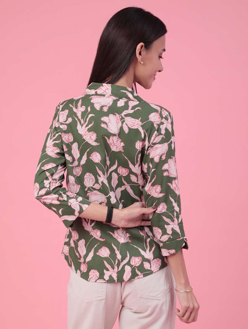 women printed collared regular shirt - 22386414 -  Standard Image - 4