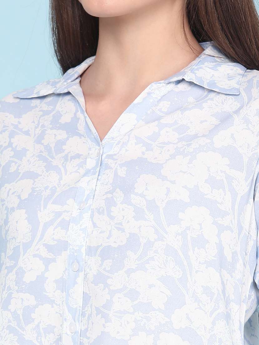 women printed three quarter sleeves regular shirt - 22386417 -  Standard Image - 1