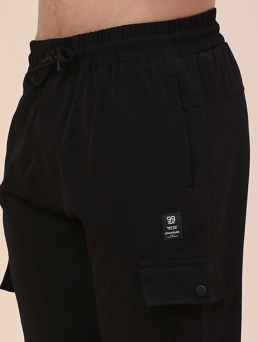 men solid mid rise regular fit cargo  - 22386438 -  Standard Image - 1