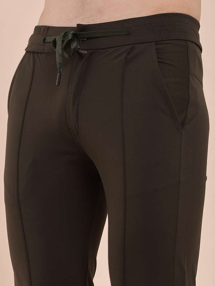 men solid mid rise slim fit track pant - 22386469 -  Standard Image - 1