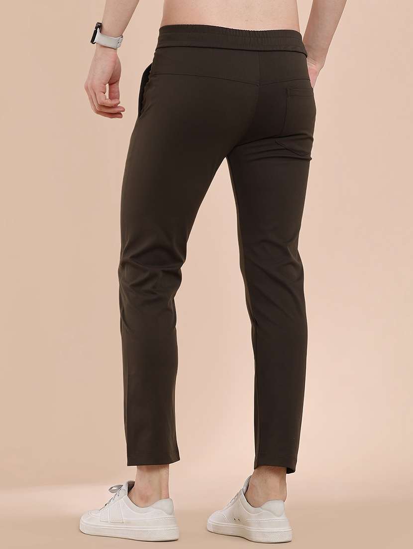 men solid mid rise slim fit track pant - 22386469 -  Standard Image - 4