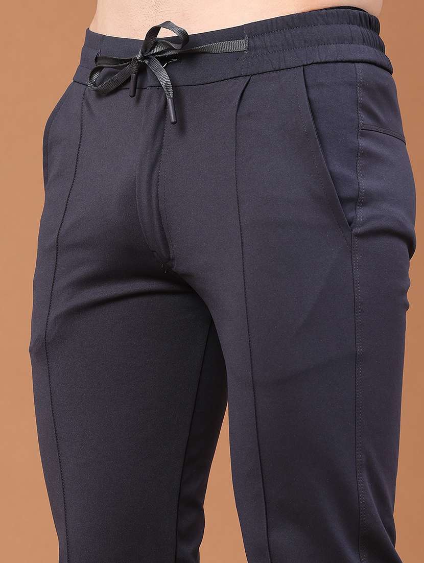men solid mid rise slim fit track pant - 22386470 -  Standard Image - 1