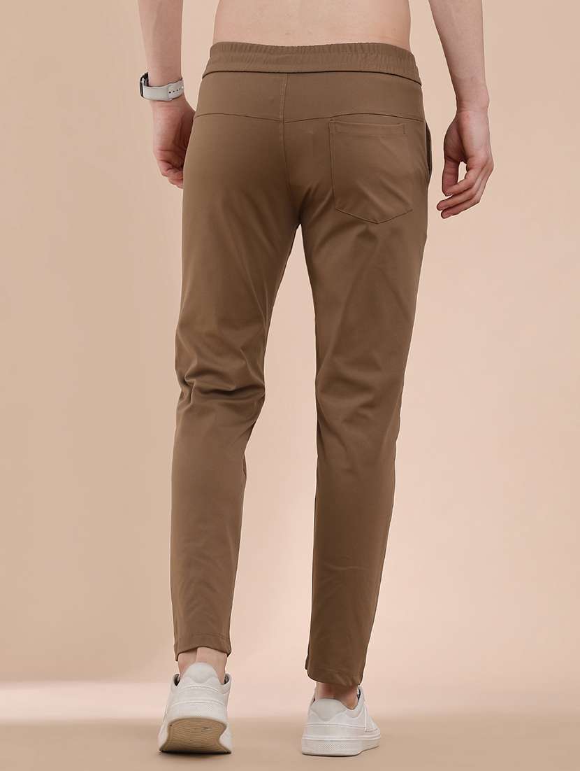men solid mid rise slim fit track pant - 22386472 -  Standard Image - 4