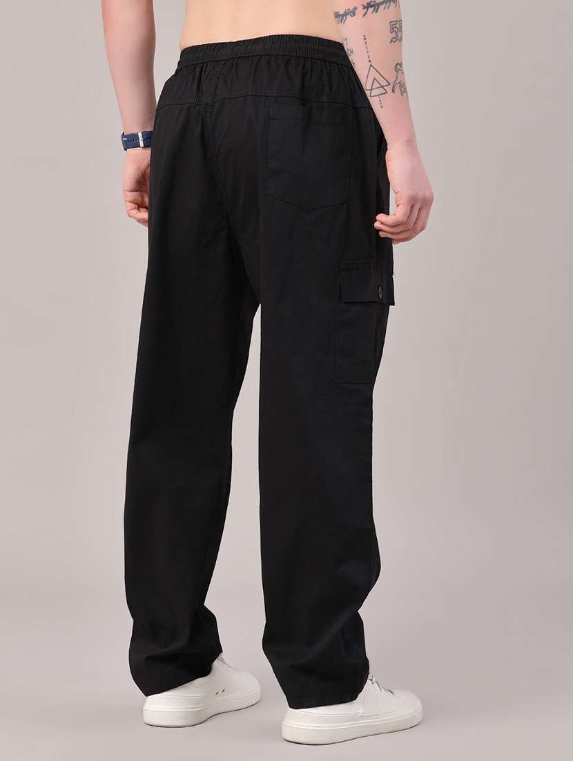 men solid mid rise relaxed fit cargo  - 22386473 -  Standard Image - 4