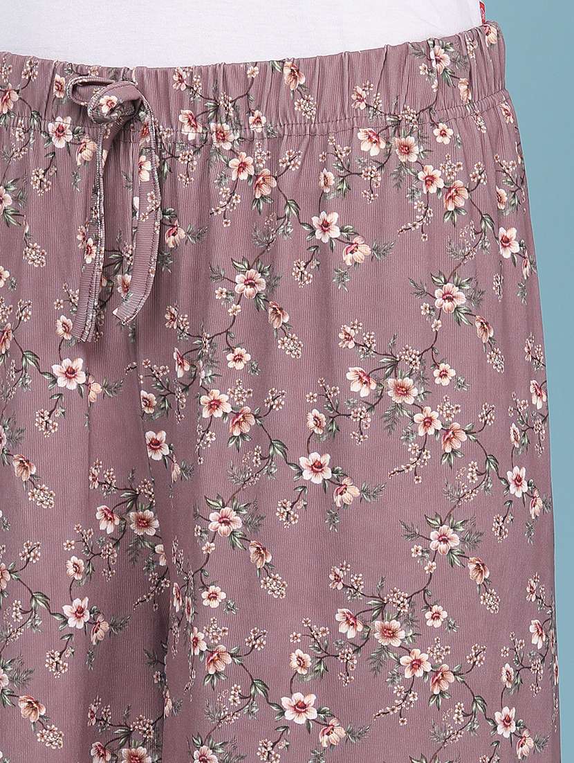 women floral printed mid rise palazzo - 22386496 -  Standard Image - 1